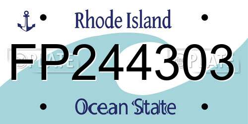 FP244303 Rhode Island License Plate