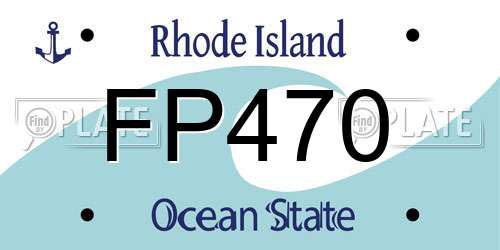 FP470 Rhode Island License Plate