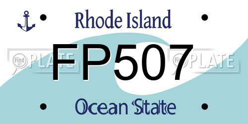 FP507 Rhode Island License Plate