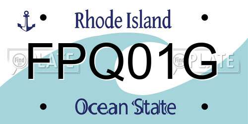 FPQ01G Rhode Island License Plate