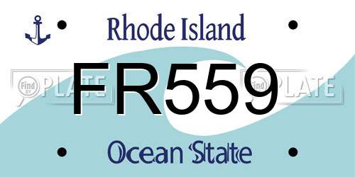 FR559 Rhode Island License Plate