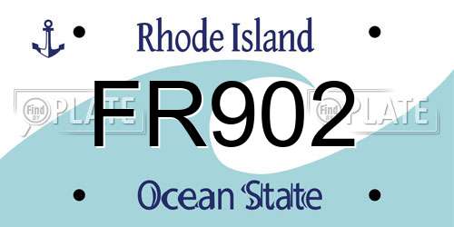 FR902 Rhode Island License Plate