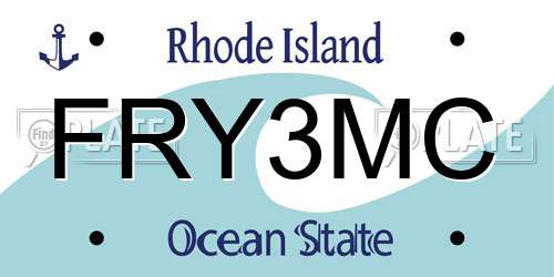 FRY3MC Rhode Island License Plate