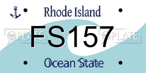 FS157 Rhode Island License Plate