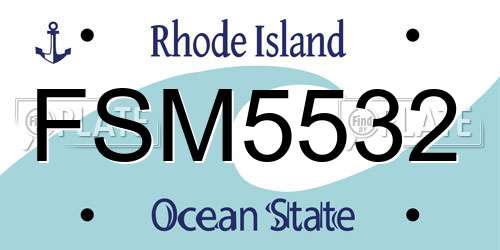 FSM5532 Rhode Island License Plate