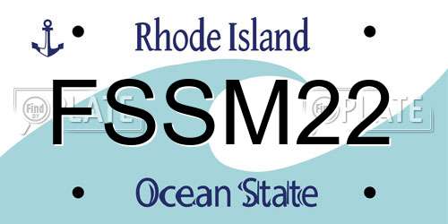 FSSM22 Rhode Island License Plate