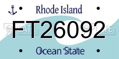FT26092 Rhode Island License Plate