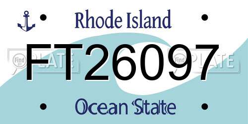 FT26097 Rhode Island License Plate