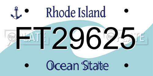 FT29625 Rhode Island License Plate