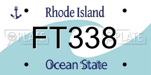 FT338 Rhode Island License Plate
