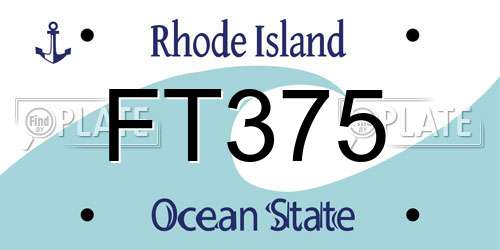 FT375 Rhode Island License Plate