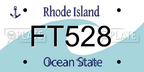FT528 Rhode Island License Plate