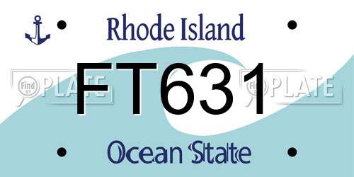FT631 Rhode Island License Plate