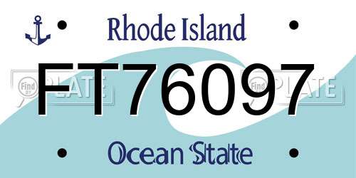 FT76097 Rhode Island License Plate