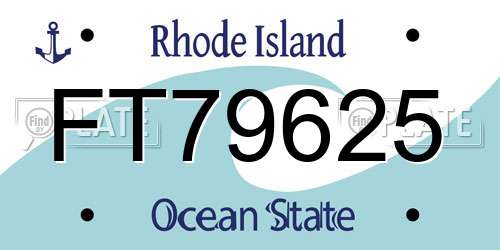 FT79625 Rhode Island License Plate