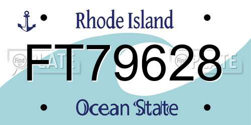 FT79628 Rhode Island License Plate