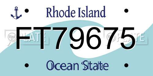 FT79675 Rhode Island License Plate
