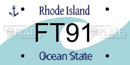 FT91 Rhode Island License Plate
