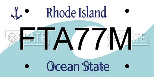 FTA77M Rhode Island License Plate