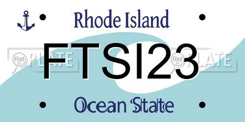 FTSI23 Rhode Island License Plate