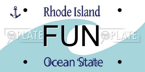 FUN Rhode Island License Plate