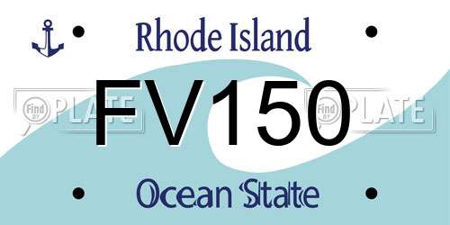 FV150 Rhode Island License Plate