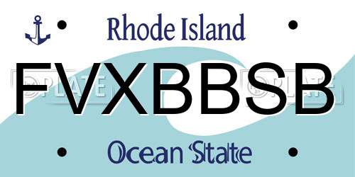 FVXBBSB Rhode Island License Plate