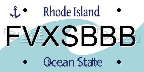 FVXSBBB Rhode Island License Plate