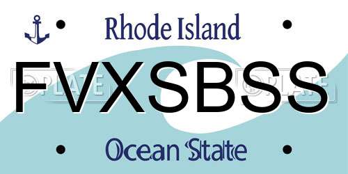 FVXSBSS Rhode Island License Plate