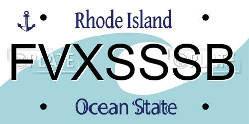 FVXSSSB Rhode Island License Plate