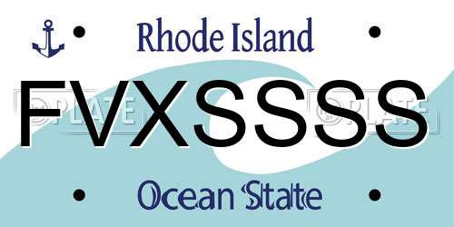 FVXSSSS Rhode Island License Plate