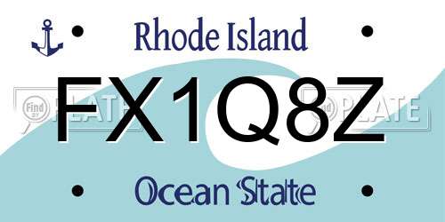 FX1Q8Z Rhode Island License Plate