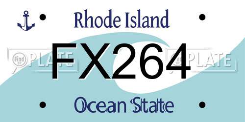 FX264 Rhode Island License Plate