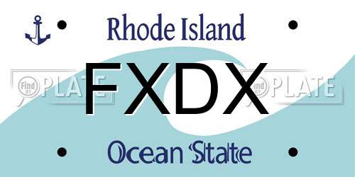 FXDX Rhode Island License Plate