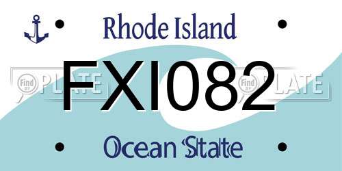 FXI082 Rhode Island License Plate