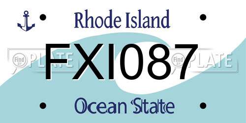 FXI087 Rhode Island License Plate