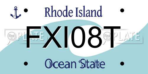 FXI08T Rhode Island License Plate