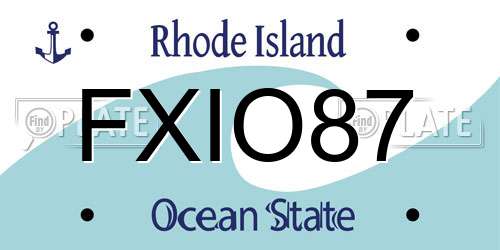 FXIO87 Rhode Island License Plate