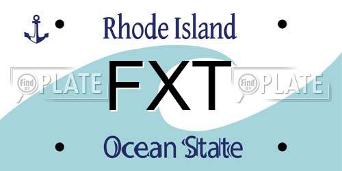 FXT Rhode Island License Plate