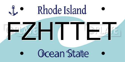 FZHTTET Rhode Island License Plate