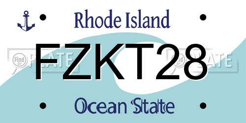 FZKT28 Rhode Island License Plate