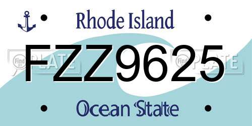 FZZ9625 Rhode Island License Plate