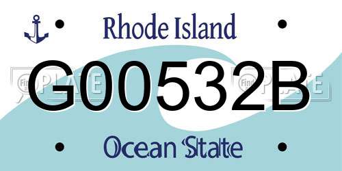 G00532B Rhode Island License Plate