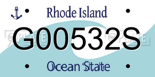 G00532S Rhode Island License Plate