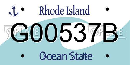 G00537B Rhode Island License Plate