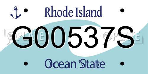 G00537S Rhode Island License Plate