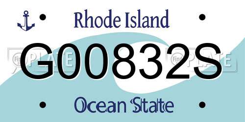 G00832S Rhode Island License Plate