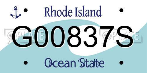 G00837S Rhode Island License Plate