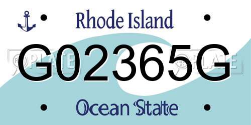 G02365G Rhode Island License Plate