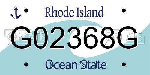 G02368G Rhode Island License Plate